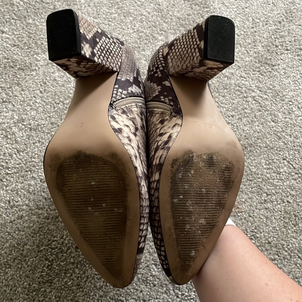 Steve Madden Snake Print Booties (Worn Once) - image 3